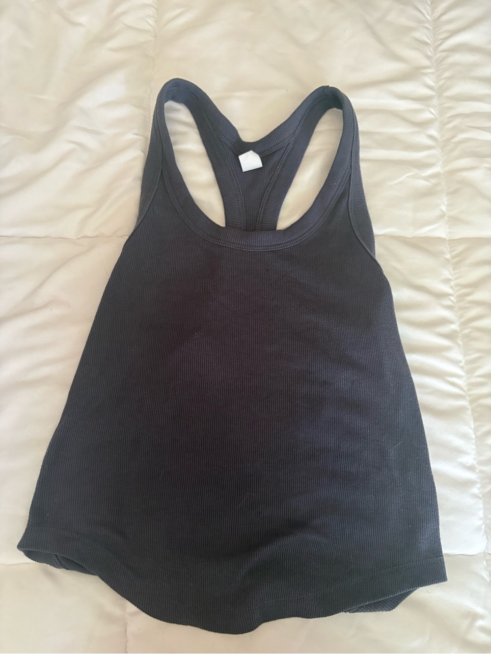 Old Navy Grey/Blur Ribbed Racerback Tank - Women's
